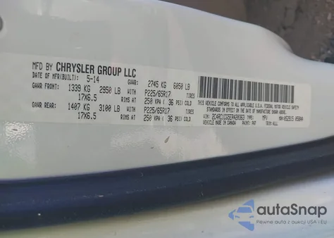 2014 Chrysler Town & Country Touring-L из США, поврежденный, VIN 2C4RC1CG5ER420363